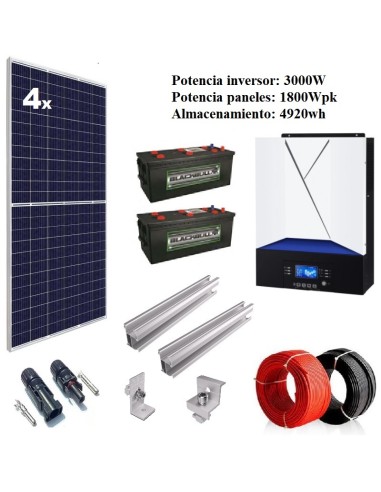 KIT AISLADA-3000W-1800wpk-4920wh plomo