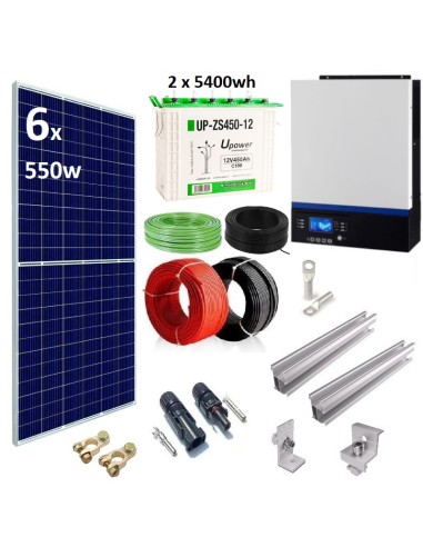 Kit Solar Aislada 3000W 24V 10800wh