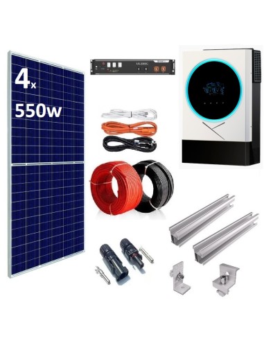 Kit Solar Aislada 5600W 48V 2400wh litio Pylontech