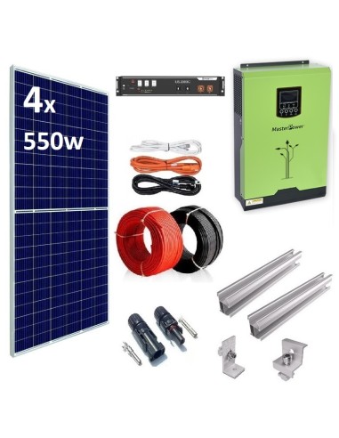 Kit Solar Aislada 5000W 48V 2500wh litio