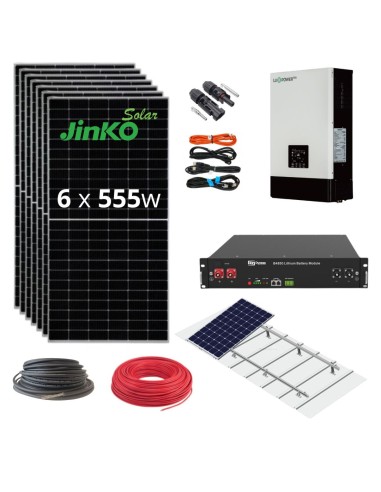 Kit Solar Aislada 5000w 48V Litio Luxpower